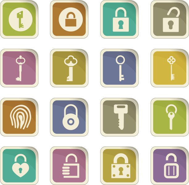 锁定和关键图标设置图片下载