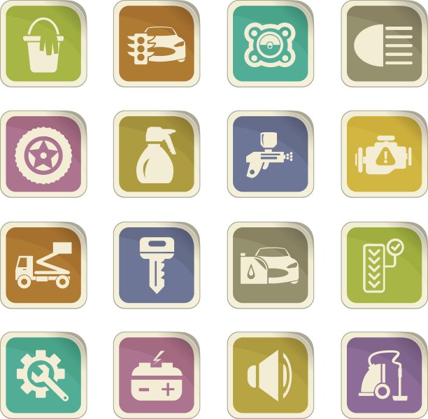 汽车商店图标集图片下载