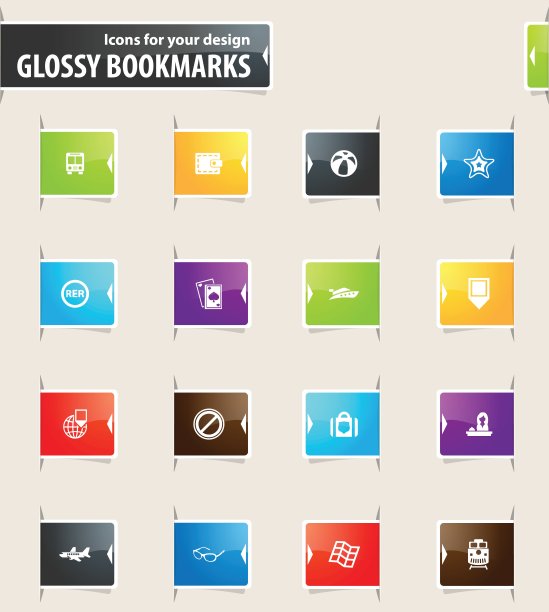 旅行书签图标图片下载