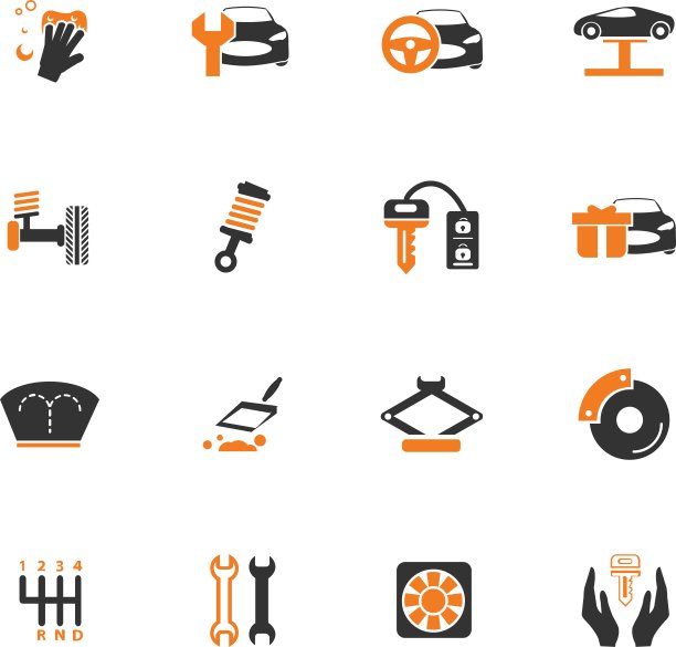 汽车商店图标集图片下载