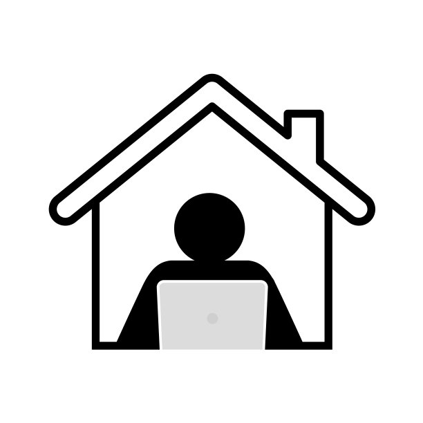 在家工作图标设计。图片下载