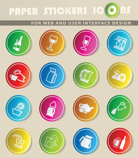 饮料图标设置器皿图片下载