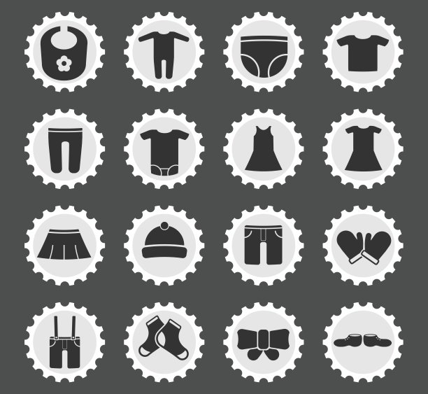 婴儿服装只是图标图片下载