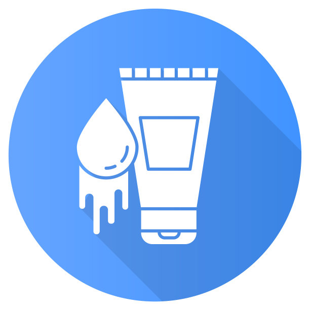 水基润滑剂蓝色平面设计长阴影字形图标。安全性行为产品。天然的润滑剂,凝胶。健康的性交。杀精剂，防止意外怀孕。向量轮廓图图片下载