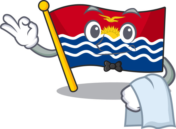 可爱的旗帜基里巴斯卷轴人物站为一图片下载