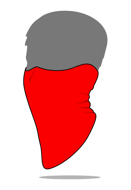 自行车防尘口罩织物矢量图片下载