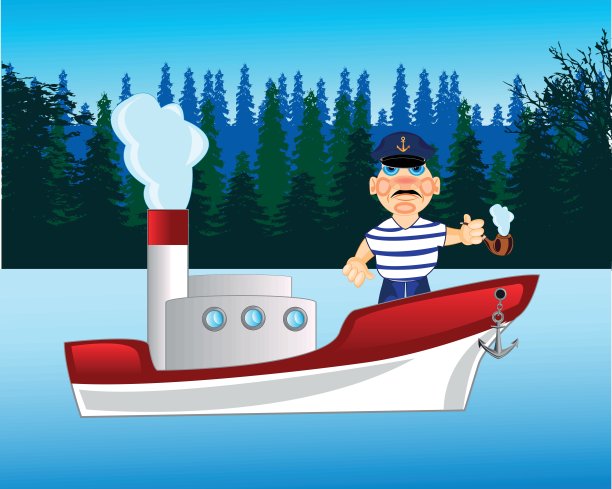 河上汽船图片下载