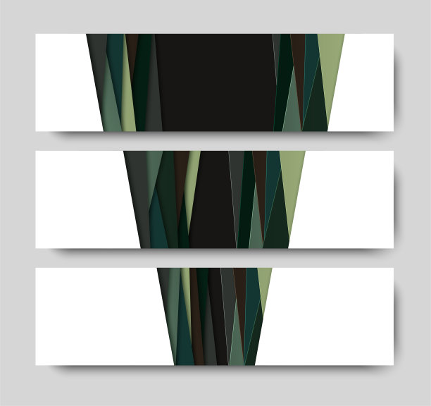 一套抽象的几何背景剪纸风格。直线。水平的横幅。设计手册，海报，传单，广告。文本。向量图片下载