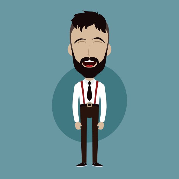 商人办公室的家伙有趣的卡通人物图片下载