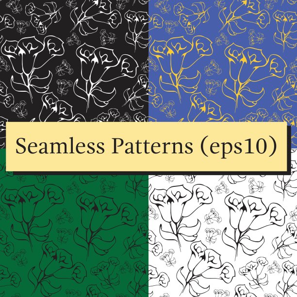 花卉图形。矢量花手绘背景图案的装饰和设计。图片下载