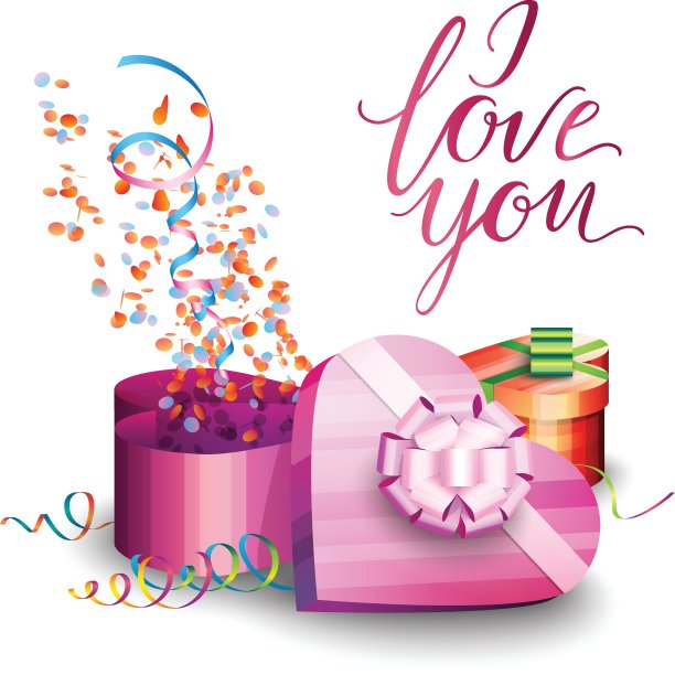 礼品盒，蛇形图案和铭文图片下载