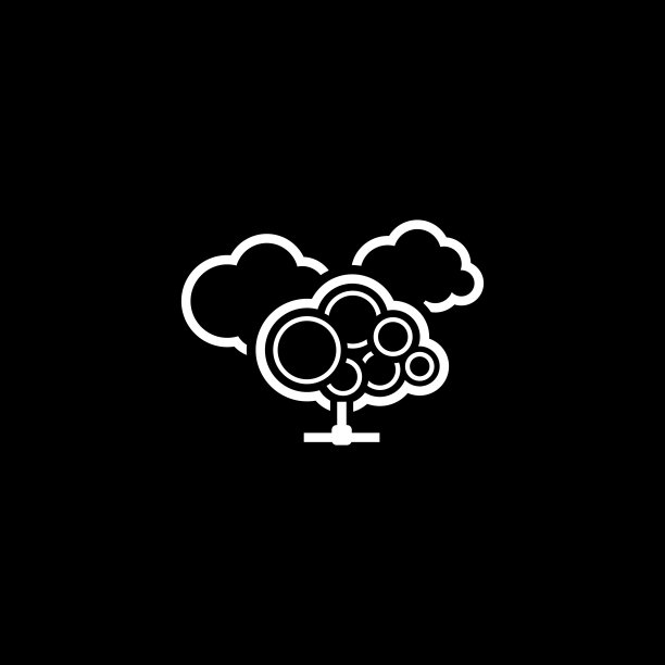 云服务图标。平面设计。图片下载