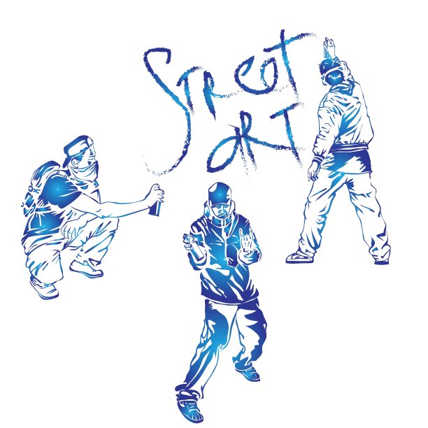 涂鸦的人在墙上创作街头艺术。图片下载