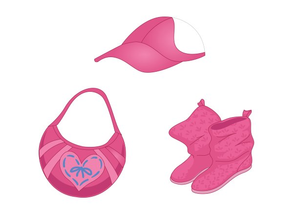 一套女士的配件，图标。孤立的对象图片下载