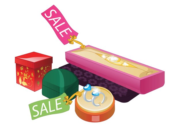 有销售标签的首饰盒图片下载