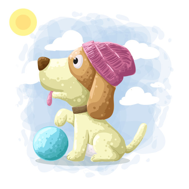 卡通可爱的狗图片下载