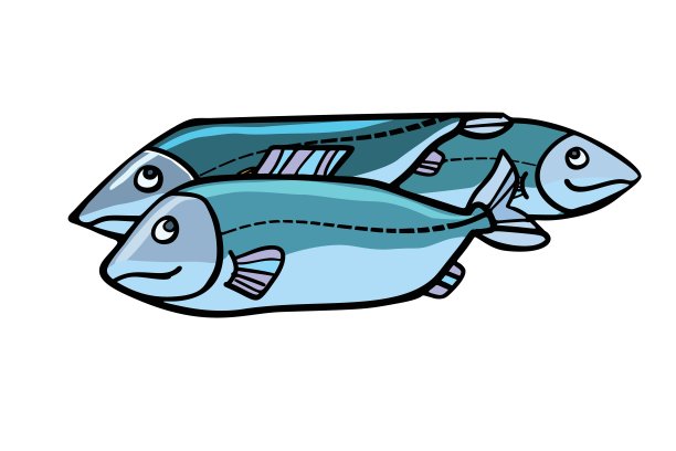 鱼食插图图片下载