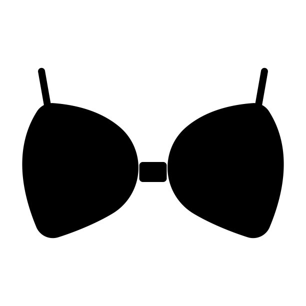 文胸上的黑色图标。图片下载