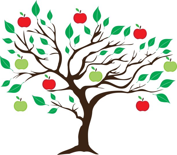向量的苹果树图片下载