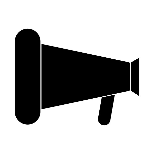 黑色扬声器图标图片下载