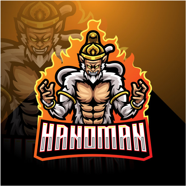 哈诺曼电竞吉祥物标识设计图片下载