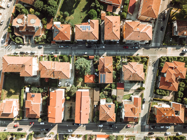 封锁鸟瞰空城图片下载