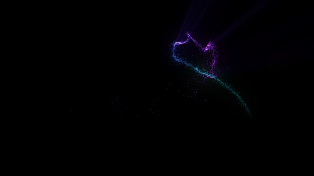 冷色调魔法轨迹粒子。图片下载