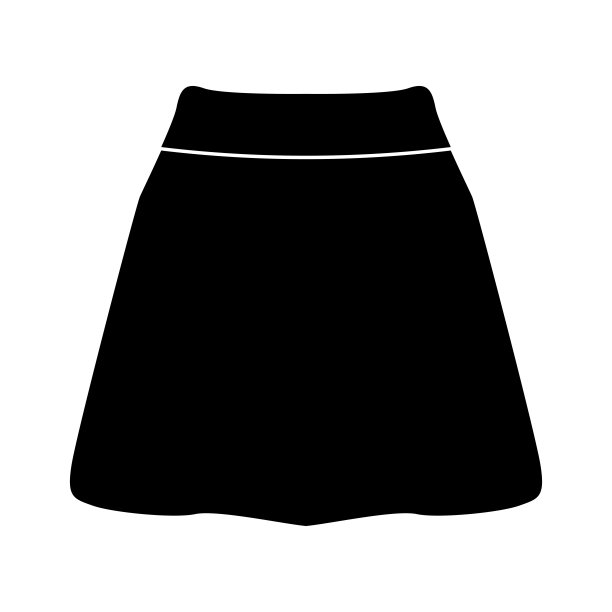 裙子黑色图标。图片下载