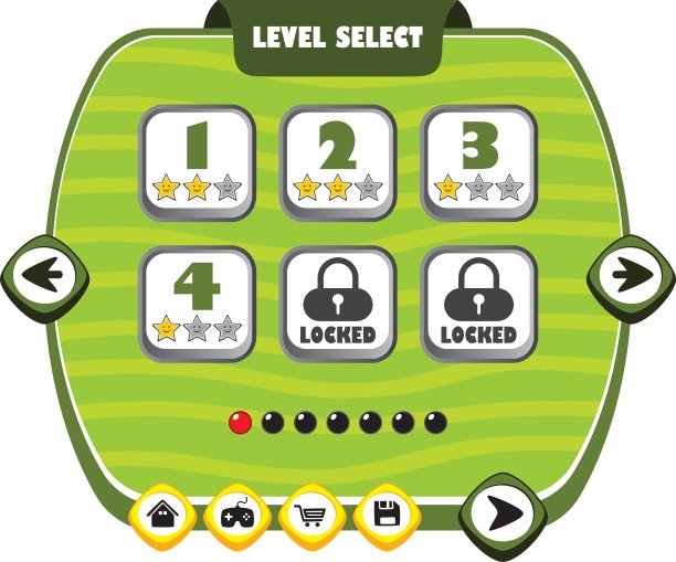 游戏资产菜单层-视频游戏图标符号符号向量图片下载