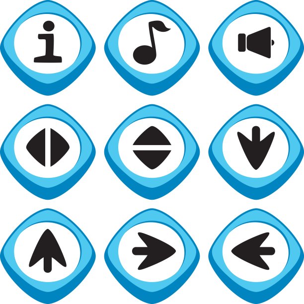 游戏资产图标符号符号按钮矢量图片下载