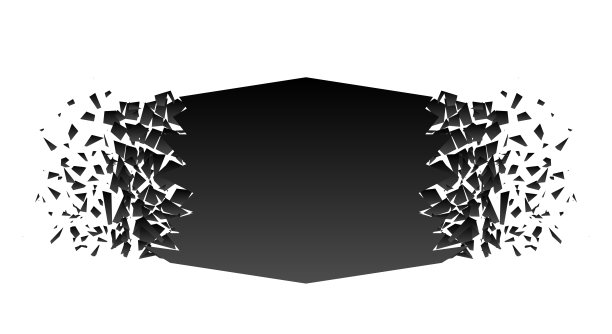 抽象的黑色爆炸孤立在白色背景上。图片下载