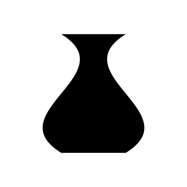 花瓶黑色图标。图片下载