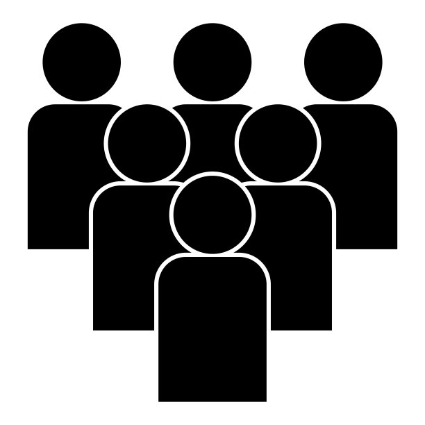 团队合作概念黑色图标图片下载