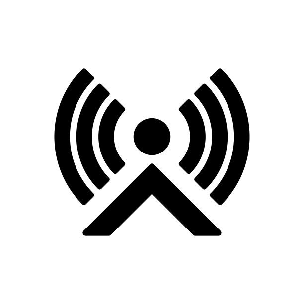 塔楼信号图标扁平矢量模板设计图片下载