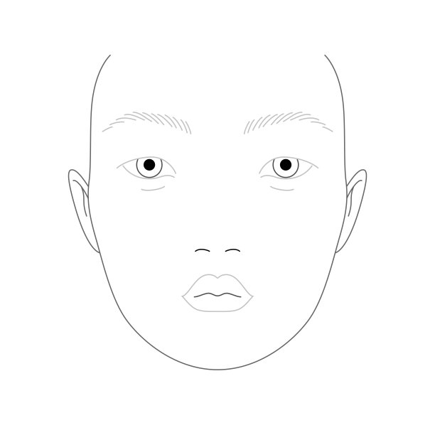 女性化妆面部图表图片下载