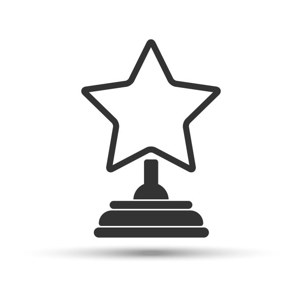 星奖图标矢量轮廓标志图片下载