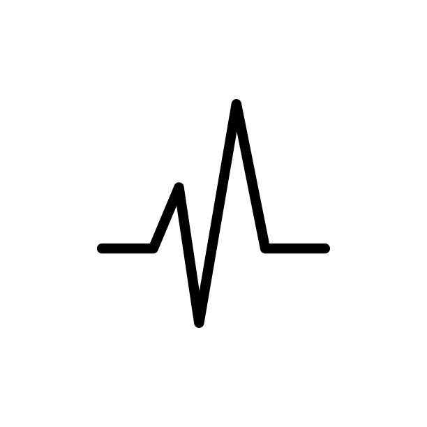 脉搏医疗图标平面矢量模板设计潮流图片下载