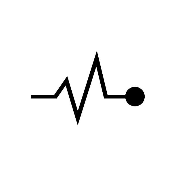 脉搏医疗图标平面矢量模板设计潮流图片下载