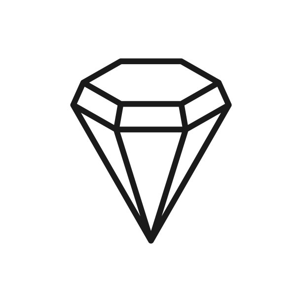 矢量钻石图标在时尚的平面设计图片下载