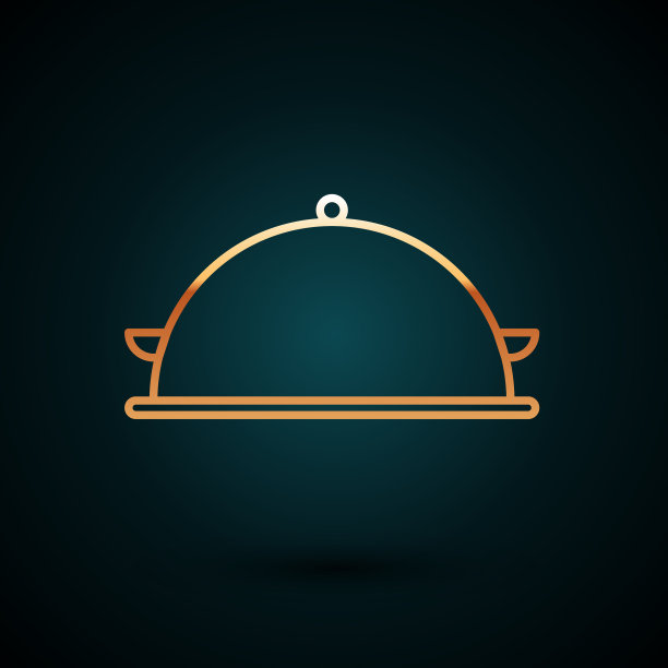 金线覆盖托盘食物图标图片下载