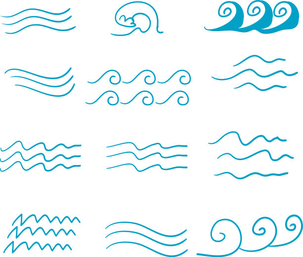 设置细线波浪与手绘涂鸦图片下载