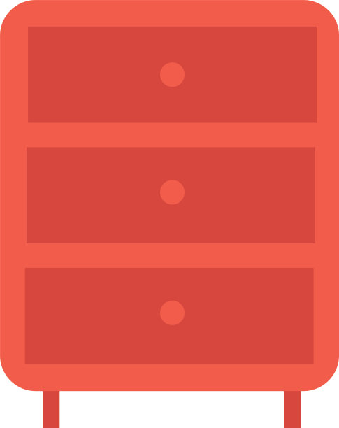 抽屉木家具孤立图标图片下载