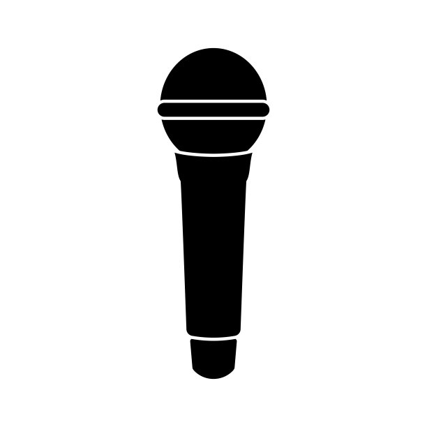 麦克风黑色图标。图片下载