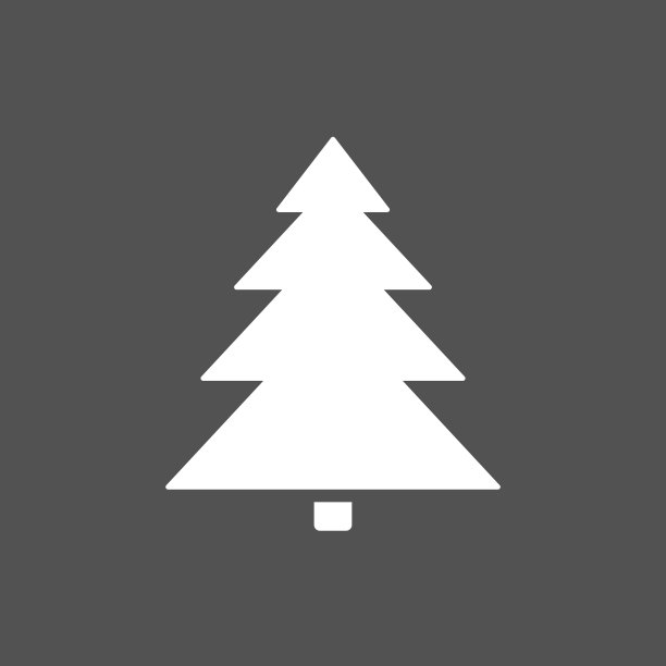 圣诞树图标在一个黑暗的背景图片下载