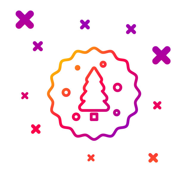 彩色线饼干或饼干与巧克力图标图片下载