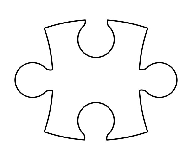 拼图轮廓矢量符号图标设计图片下载