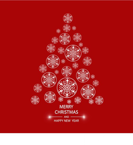 用雪花做成的圣诞树图片下载