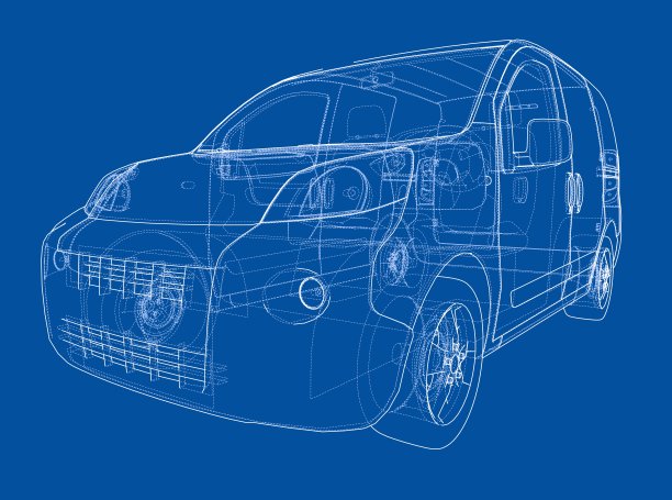 概念车。向量图片下载