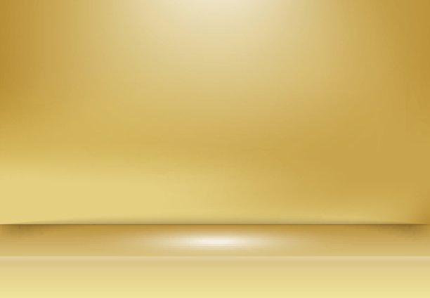 抽象金色工作室背景与舞台灯光。图片下载