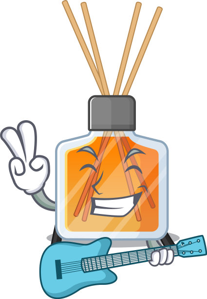 吉祥物用空气清新剂棒表演图片下载